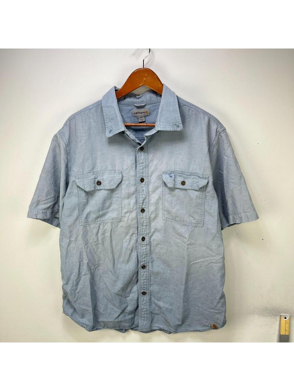 Vintage Carhartt Chambray Dual Pocket Button up shirt XL